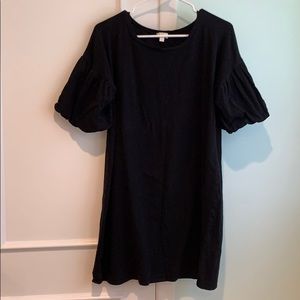 Charming Charlie black dress with bell sleeves